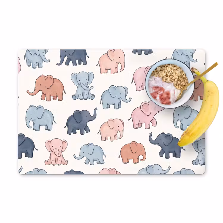 Placemat - 6 pieces - Animals - Pattern - Kids' Room - Pastel - Playful — 1