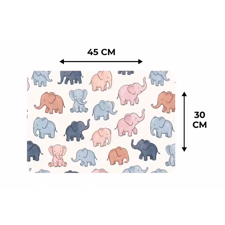 Placemat - 6 pieces - Animals - Pattern - Kids' Room - Pastel - Playful — 3