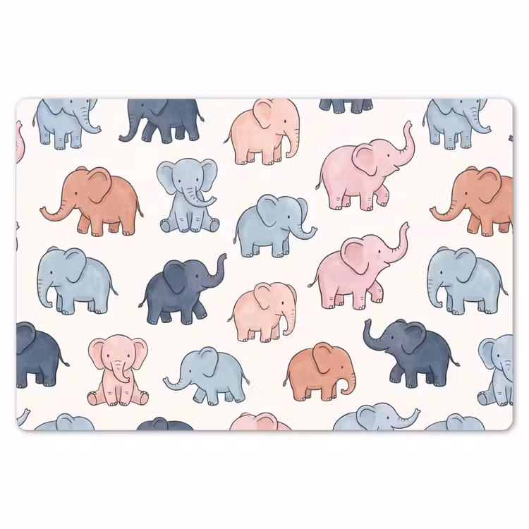 Placemat - 6 pieces - Animals - Pattern - Kids' Room - Pastel - Playful — 6