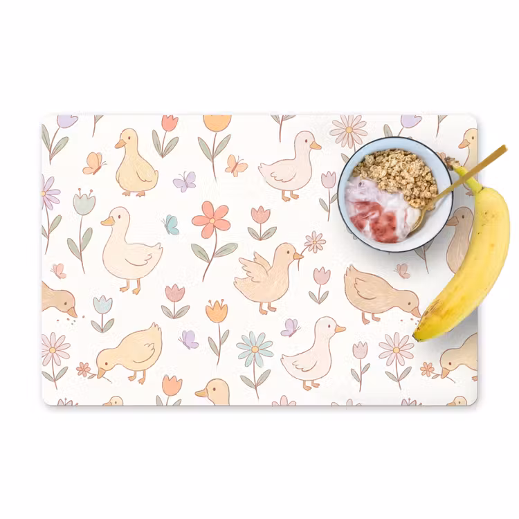 Placemat - 6 pieces - Birds - Flowers - Patterns - Pastel - Animals — 1