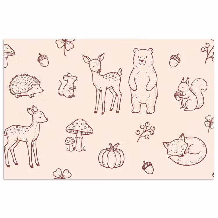 Poster - Animals - Forest - Nature - Sketch - Pattern — 1