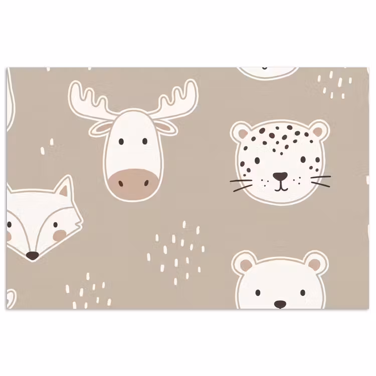 Poster - Animals - Pattern - Illustration - Modern - Beige — 1
