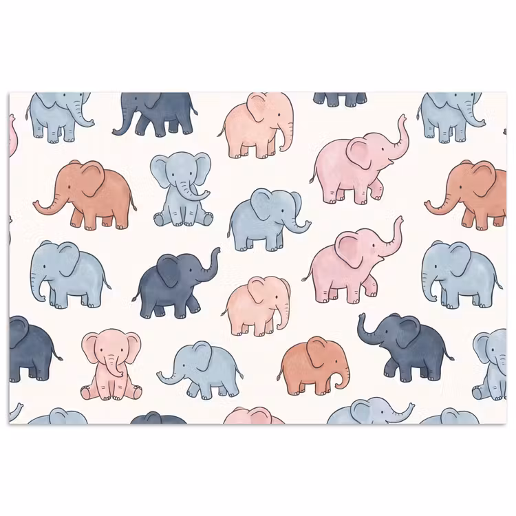 Poster - Animals - Pattern - Kids' Room - Pastel - Playful — 1
