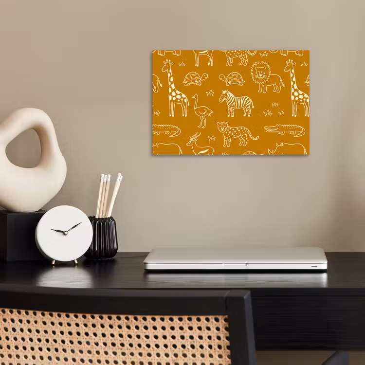 Poster - Animals - Safari - Pattern - Childlike - Ochre — 2