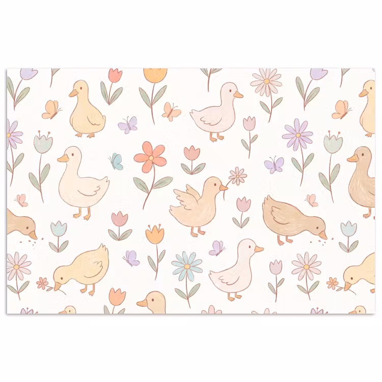 Poster - Birds - Flowers - Patterns - Pastel - Animals — 1