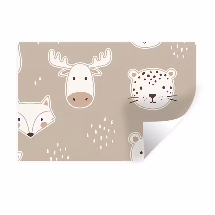 Wall Sticker - Animals - Pattern - Illustration - Modern - Beige — 1