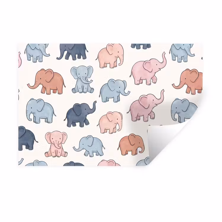 Wall Sticker - Animals - Pattern - Kids' Room - Pastel - Playful — 1