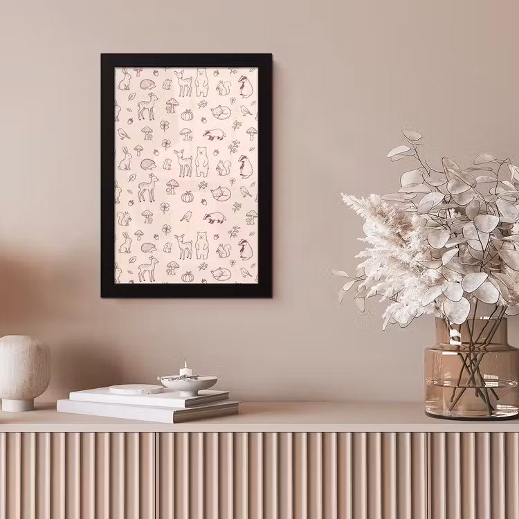 Framed Prints - Animals - Forest - Nature - Sketch - Pattern — 5