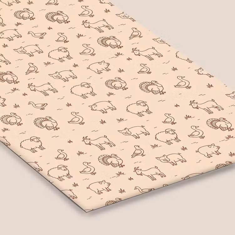 Framed Prints - Animals - Pattern - Farm - Minimalist - Beige — 6