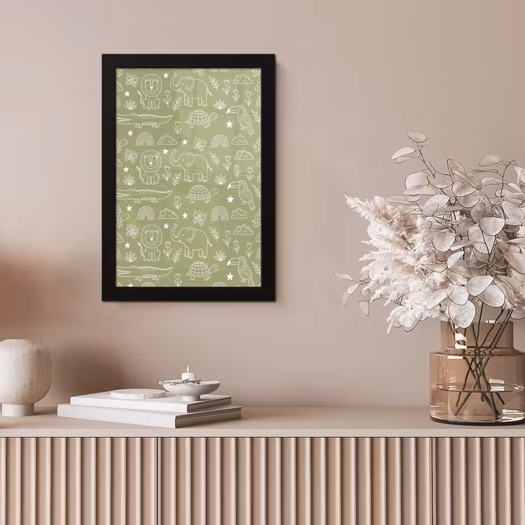 Framed Prints - Animals - Pattern - Illustration - Nature - Green — 5