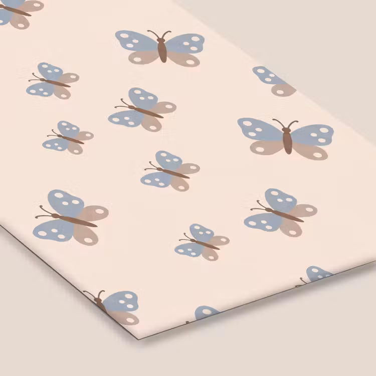 Framed Prints - Insect - Butterfly Pattern - Abstract - Blue - Beige — 6