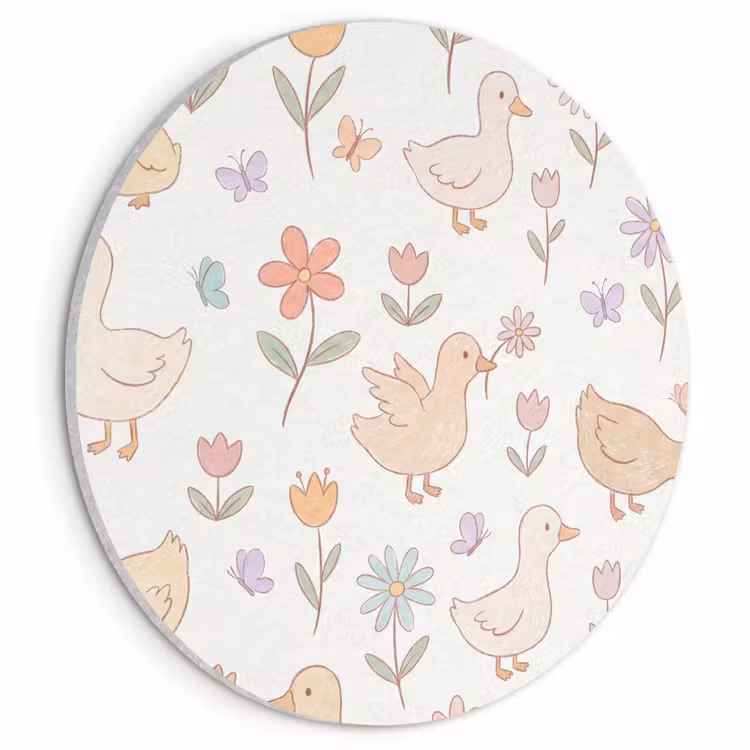 Acoustic painting round - Birds - Flowers - Patterns - Pastel - Animals — 1