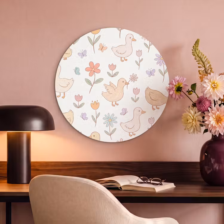 Acoustic painting round - Birds - Flowers - Patterns - Pastel - Animals — 2