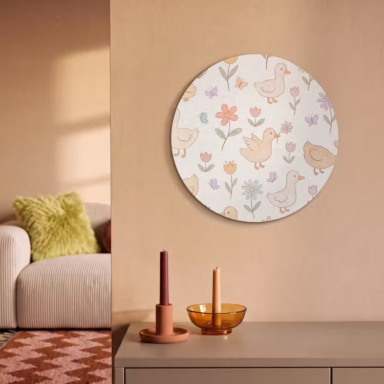 Acoustic painting round - Birds - Flowers - Patterns - Pastel - Animals — 3
