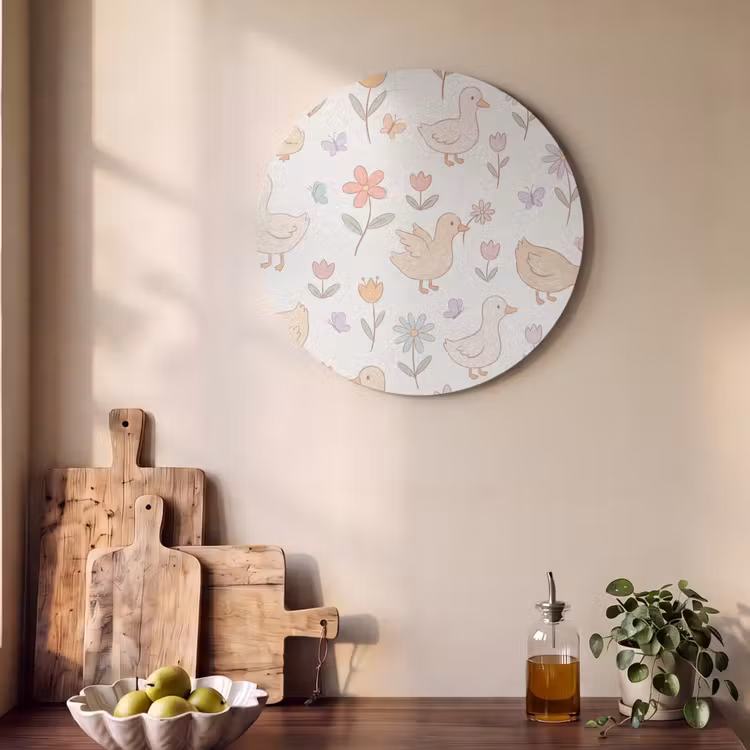 Acoustic painting round - Birds - Flowers - Patterns - Pastel - Animals — 4