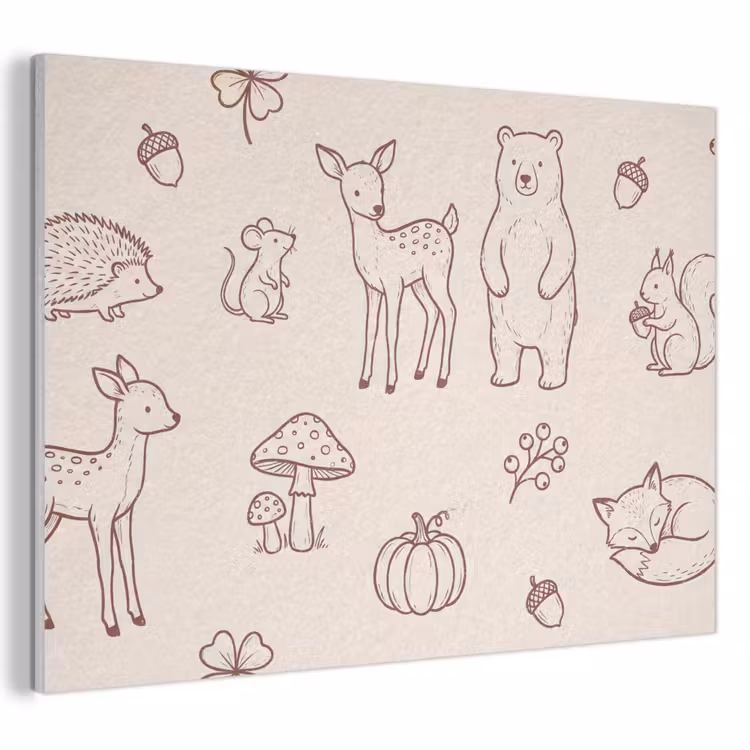 Acoustic Panel - Animals - Forest - Nature - Sketch - Pattern — 1