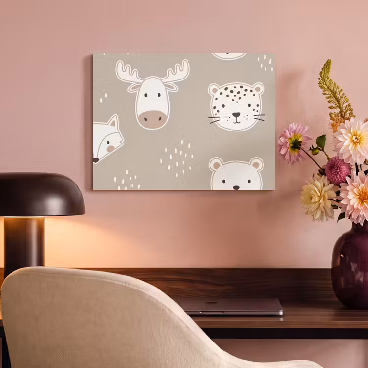 Acoustic Panel - Animals - Pattern - Illustration - Modern - Beige — 4