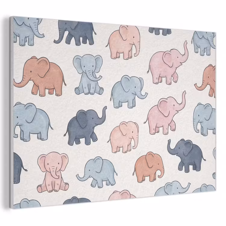 Acoustic Panel - Animals - Pattern - Kids' Room - Pastel - Playful — 1