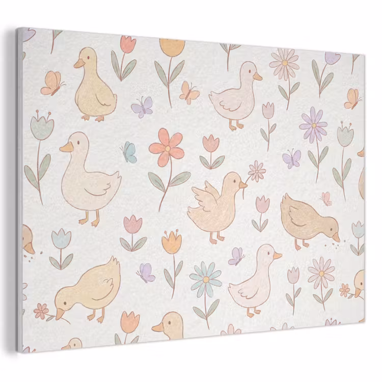 Acoustic Panel - Birds - Flowers - Patterns - Pastel - Animals — 1