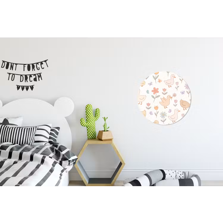 Wall circle - Aluminum - Birds - Flowers - Patterns - Pastel - Animals — 5