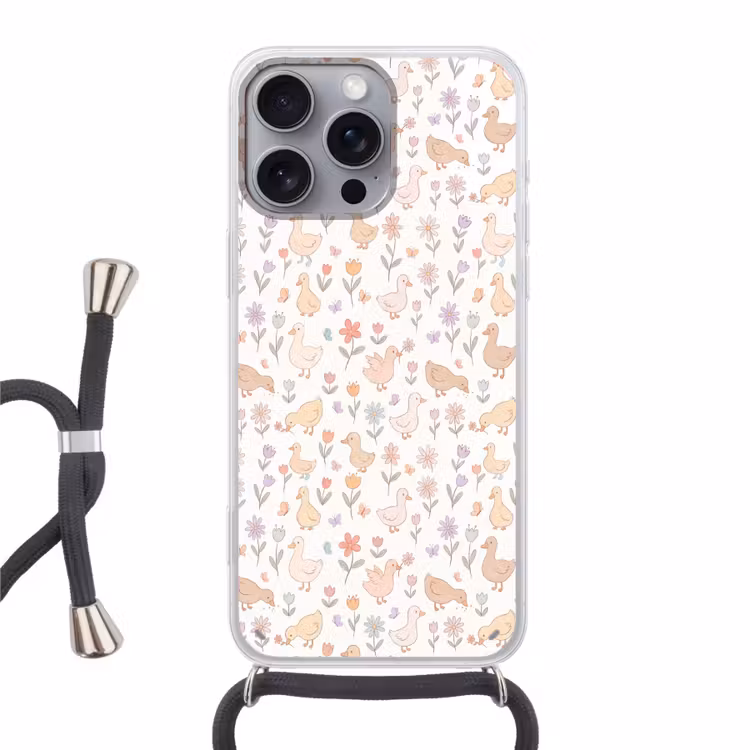 Phone case crossbody - Birds - Flowers - Patterns - Pastel - Animals — 1