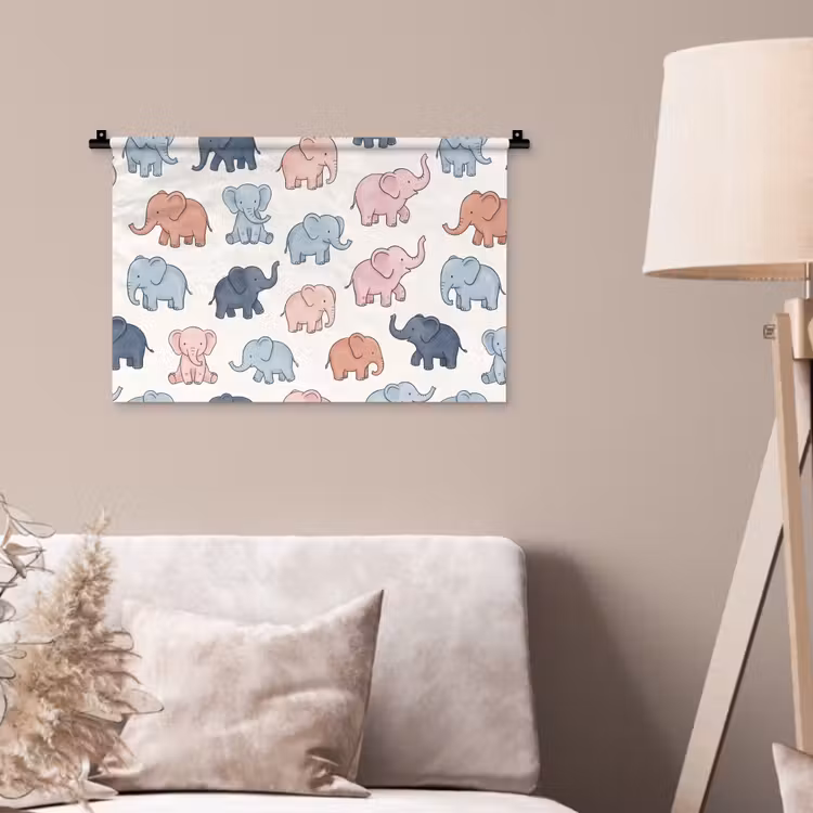 Wall Hanging - Animals - Pattern - Kids' Room - Pastel - Playful — 2