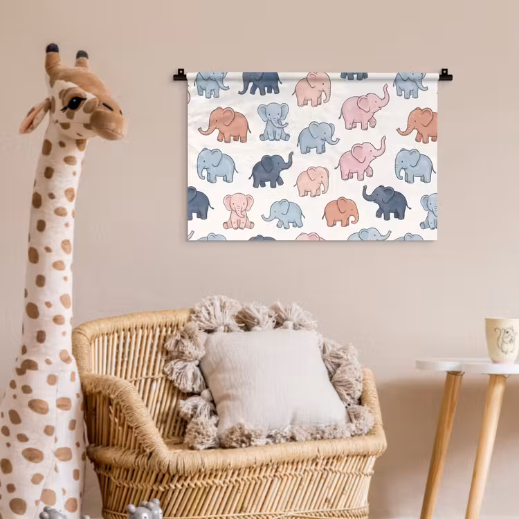 Wall Hanging - Animals - Pattern - Kids' Room - Pastel - Playful — 5