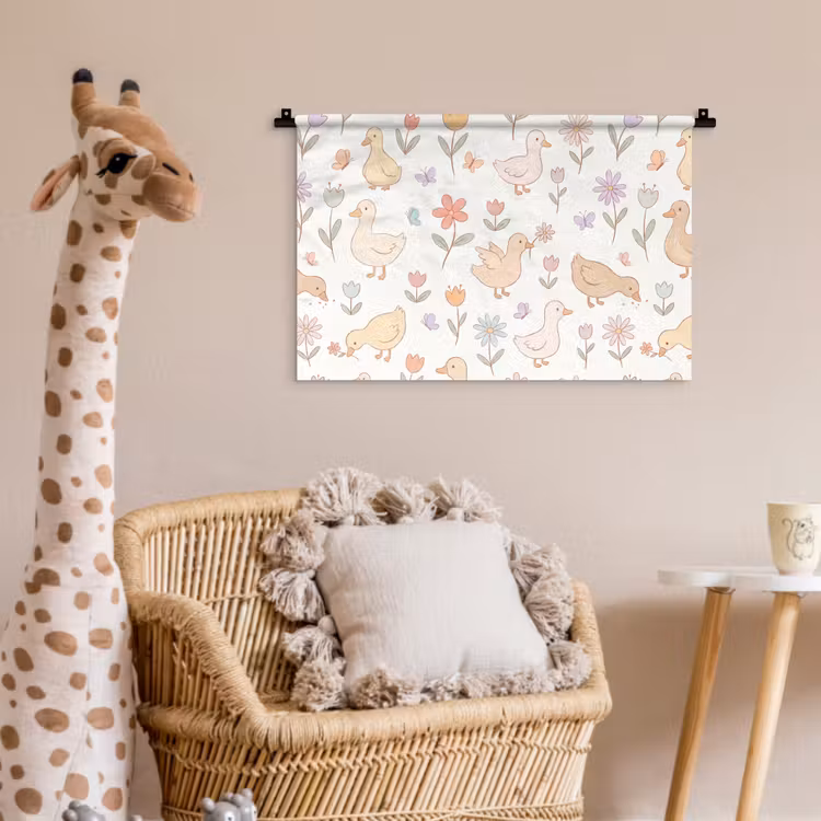 Wall Hanging - Birds - Flowers - Patterns - Pastel - Animals — 5