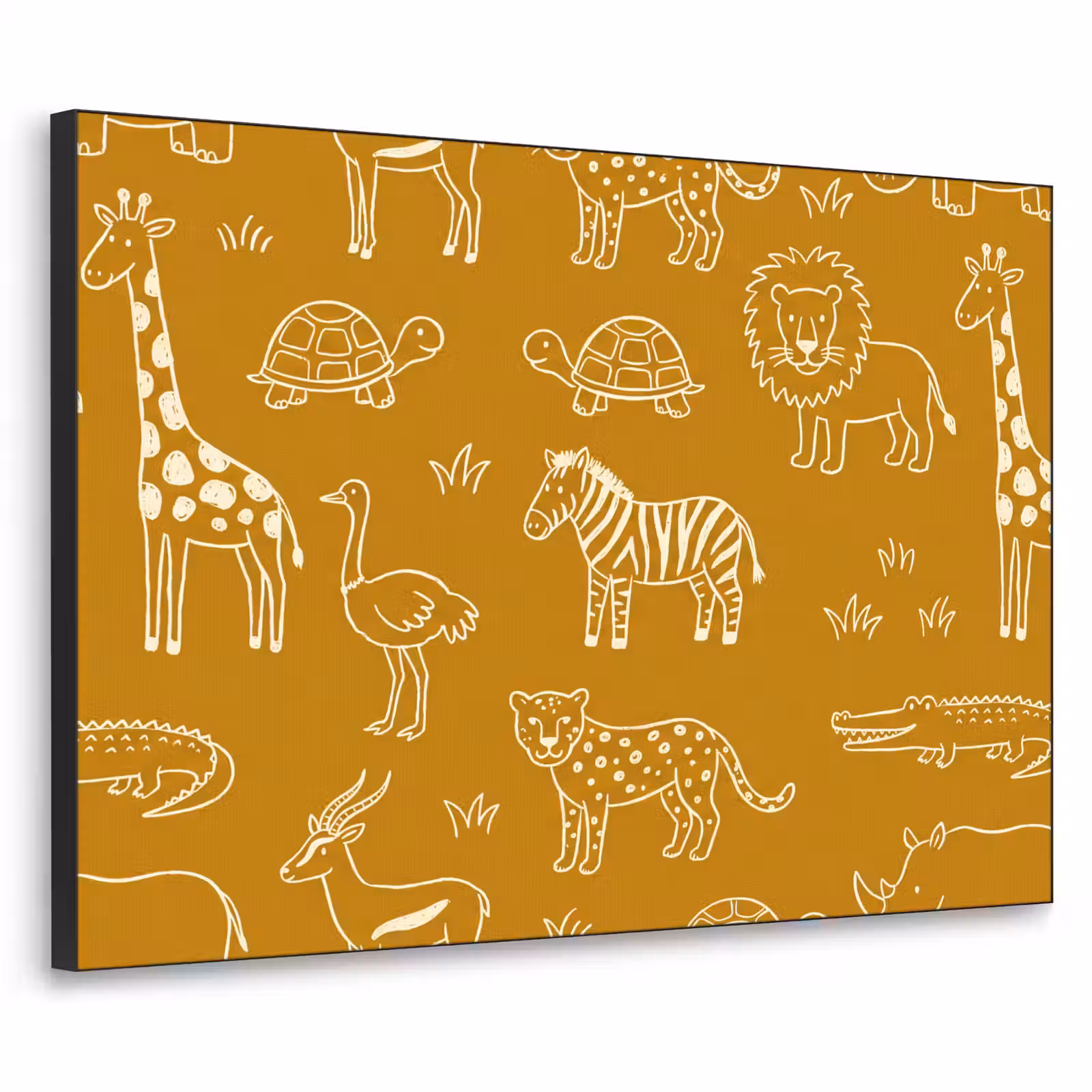 Art Frame - Animals - Safari - Pattern - Childlike - Ochre — 1
