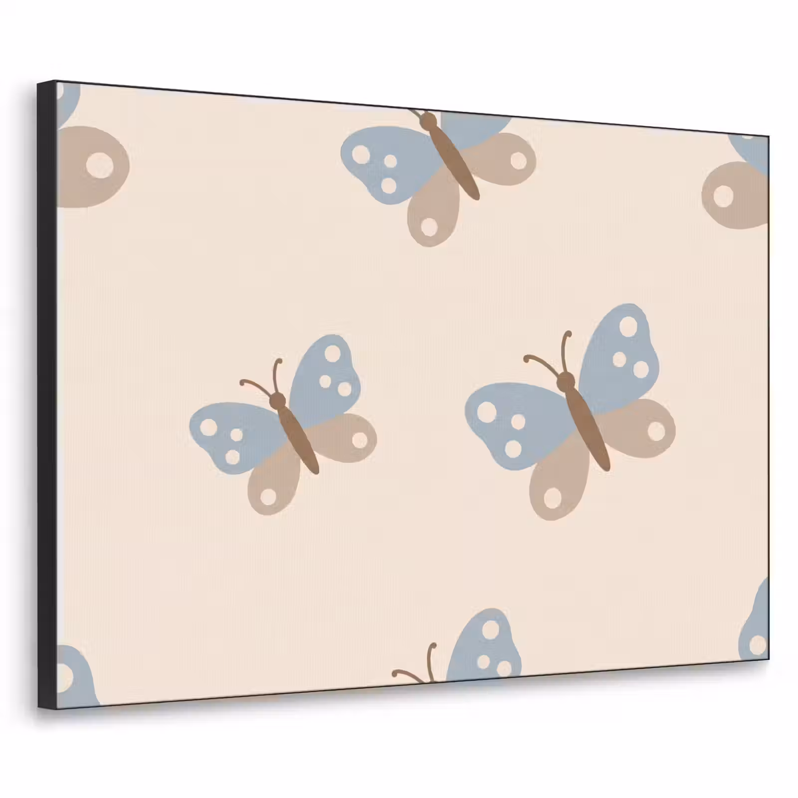 Art Frame - Insect - Butterfly Pattern - Abstract - Blue - Beige — 1