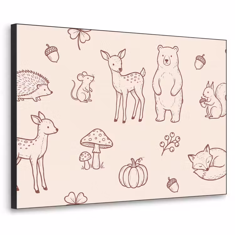 Art Frame - Animals - Forest - Nature - Sketch - Pattern — 1