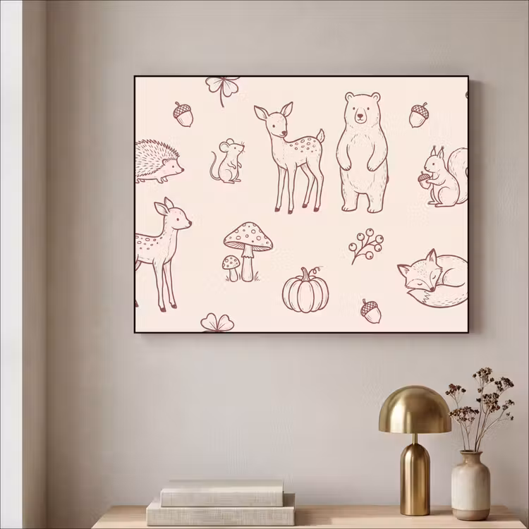Art Frame - Animals - Forest - Nature - Sketch - Pattern — 3