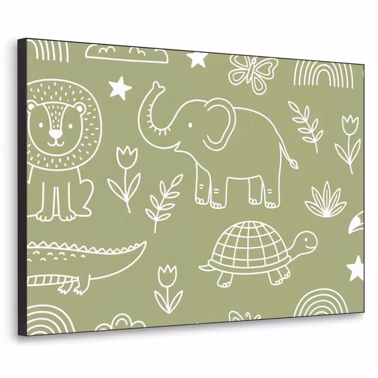 Art Frame - Animals - Pattern - Illustration - Nature - Green — 1