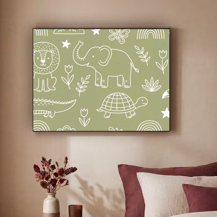 Art Frame - Animals - Pattern - Illustration - Nature - Green — 2