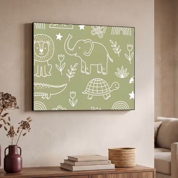 Art Frame - Animals - Pattern - Illustration - Nature - Green — 4