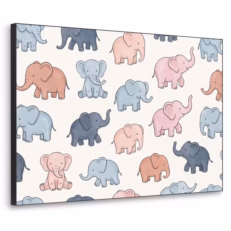 Art Frame - Animals - Pattern - Kids' Room - Pastel - Playful — 1