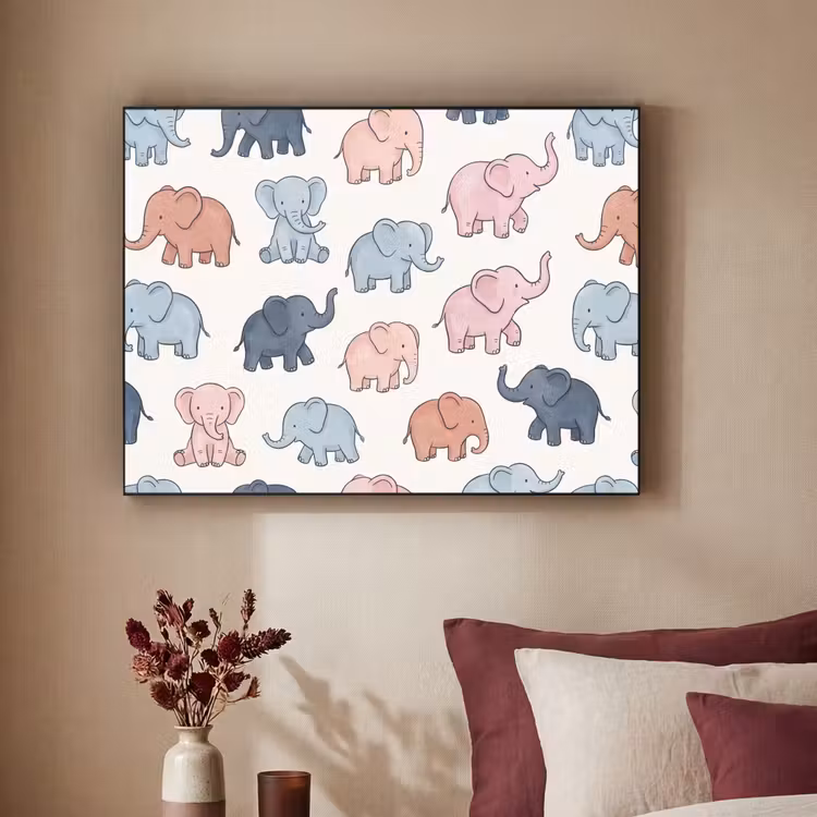 Art Frame - Animals - Pattern - Kids' Room - Pastel - Playful — 2