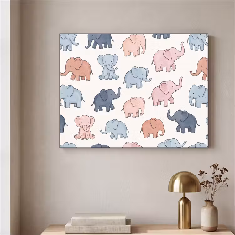 Art Frame - Animals - Pattern - Kids' Room - Pastel - Playful — 3
