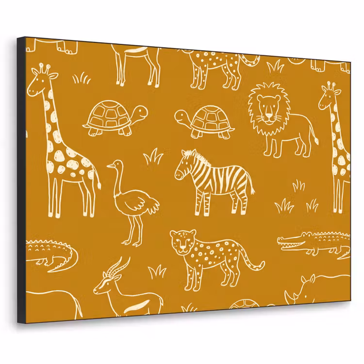 Art Frame - Animals - Safari - Pattern - Childlike - Ochre — 1