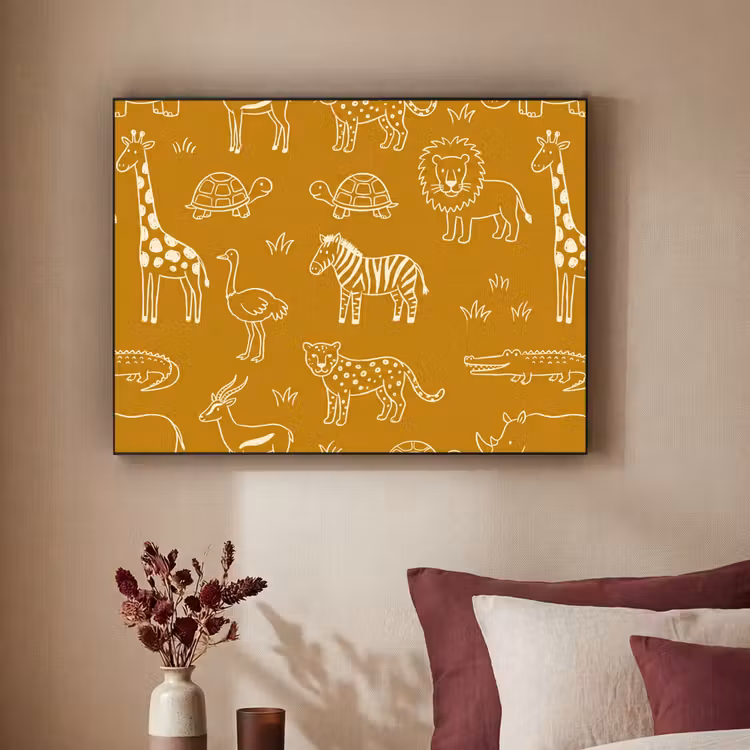 Art Frame - Animals - Safari - Pattern - Childlike - Ochre — 2