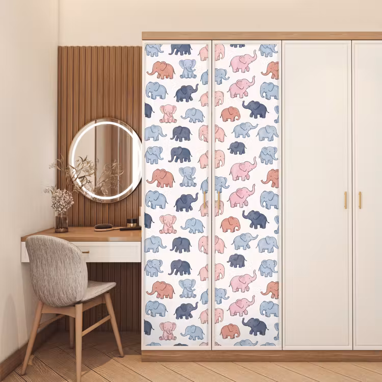 Door sticker - Animals - Pattern - Kids' Room - Pastel - Playful — 4