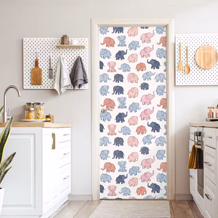 Door sticker - Animals - Pattern - Kids' Room - Pastel - Playful — 6