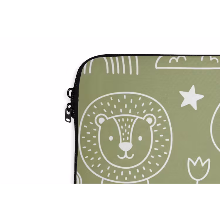 Laptop Sleeve - Animals - Pattern - Illustration - Nature - Green — 5
