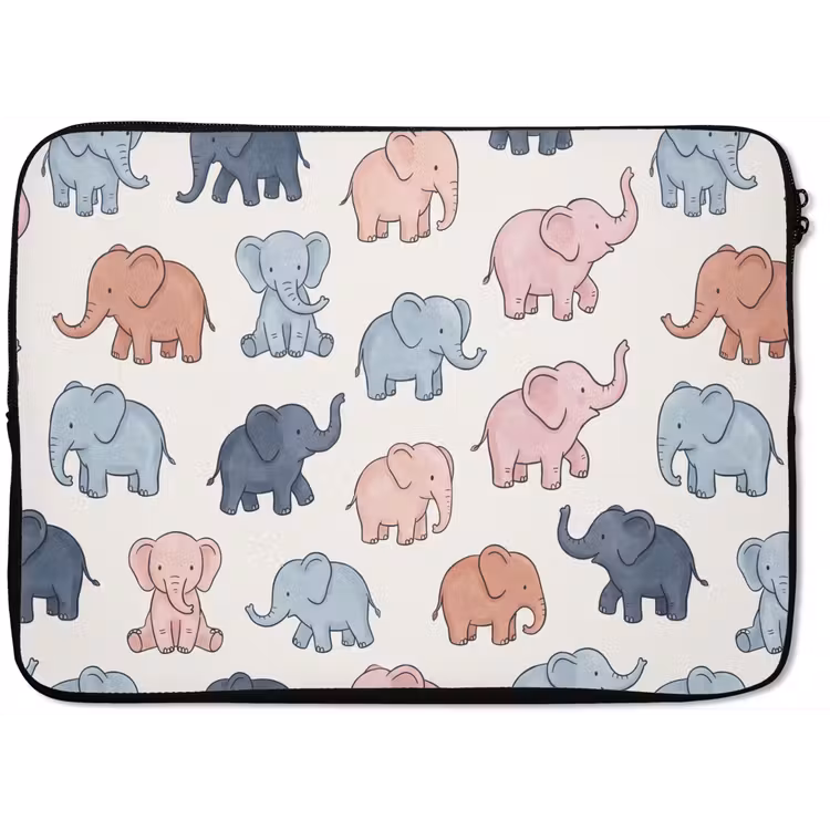 Laptop Sleeve - Animals - Pattern - Kids' Room - Pastel - Playful — 1