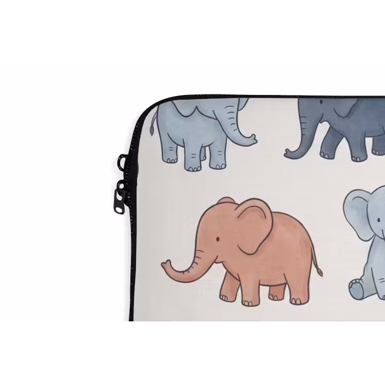 Laptop Sleeve - Animals - Pattern - Kids' Room - Pastel - Playful — 5
