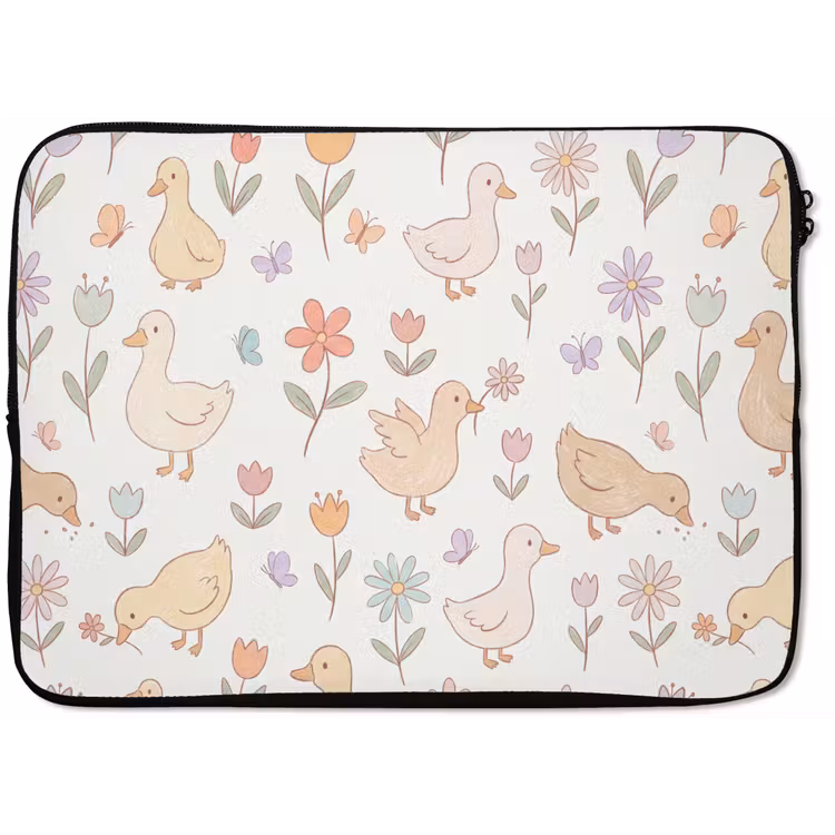 Laptop Sleeve - Birds - Flowers - Patterns - Pastel - Animals — 1