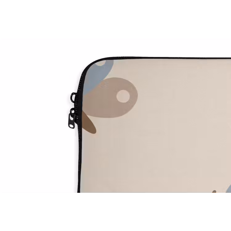 Laptop Sleeve - Insect - Butterfly Pattern - Abstract - Blue - Beige — 5