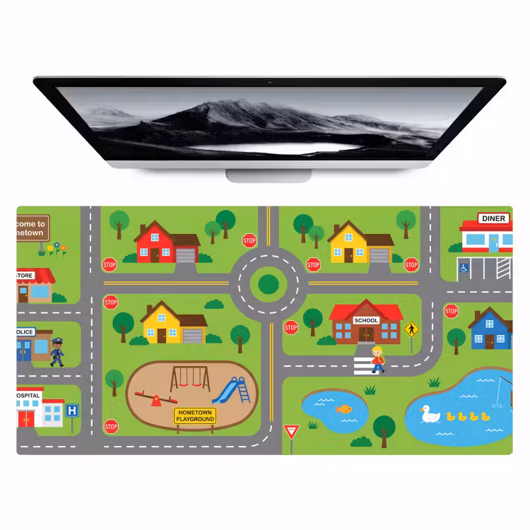 Desk Mat - City - Roads - Cartoon — 1