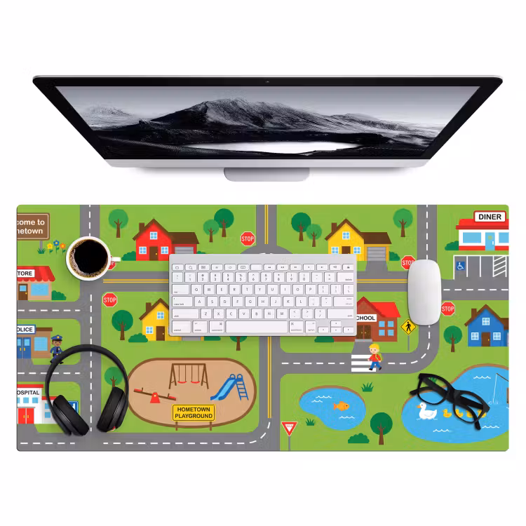 Desk Mat - City - Roads - Cartoon — 4
