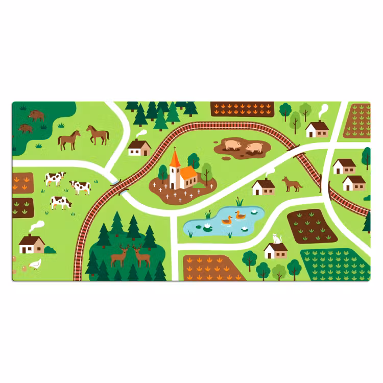 Desk Mat - Countryside - Animals - Illustration — 2